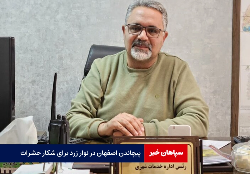 پیچاندن اصفهان در نوار زرد برای شکار حشرات