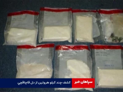 کشف چند کیلو هروئین از دل قاچاقچی