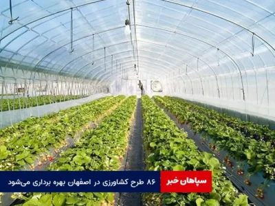 ۸۶ طرح کشاورزی در اصفهان بهره برداری می‌شود