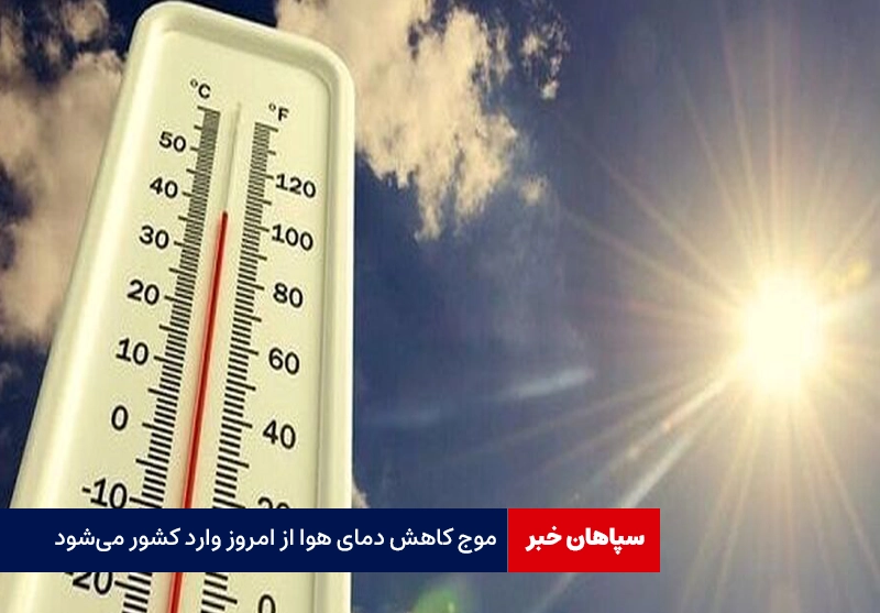 موج‌ کاهش دمای هوا از امروز وارد کشور می‌شود