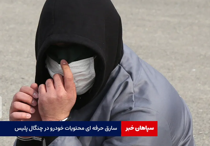 سارق حرفه ای محتویات خودرو در چنگال پلیس