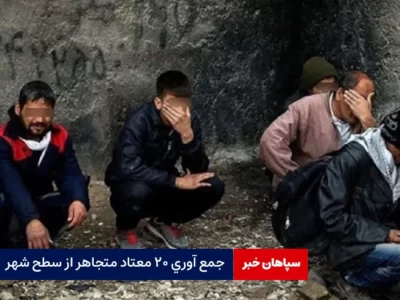 جمع آوری ۲۰ معتاد متجاهر از سطح شهر