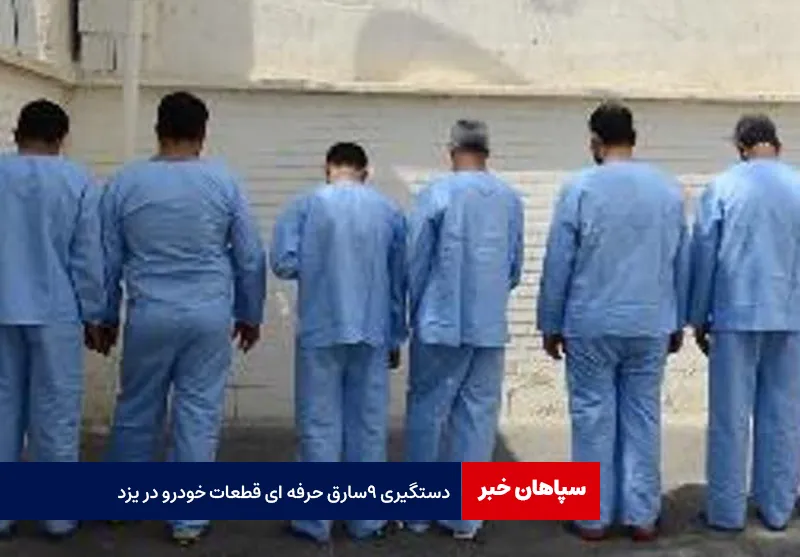دستگیری ۹ سارق حرفه ای قطعات خودرو در یزد