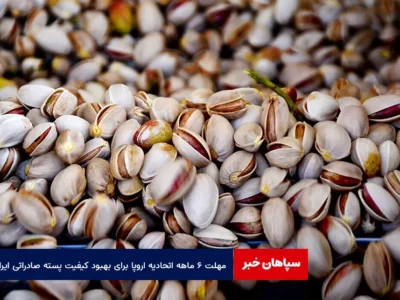 مهلت ۶ ماهه اتحادیه اروپا برای بهبود کیفیت پسته صادراتی ایران