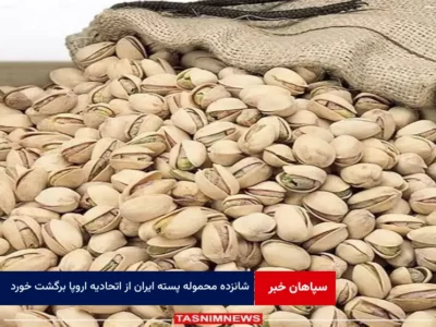 ۱۶ محموله پسته ایران از اتحادیه اروپا برگشت خورد