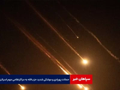 حملات پهپادی و موشکی شدید حزب‌الله به مراکز نظامی مهم اسرائیل