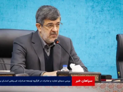 بررسی سیمای تجارت و صادرات در کارگروه توسعه صادرات غیرنفتی استان یزد