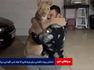 تشکیل پرونده قضایی برای ورزشکاری که توله شیر نگهداری می‌کرد