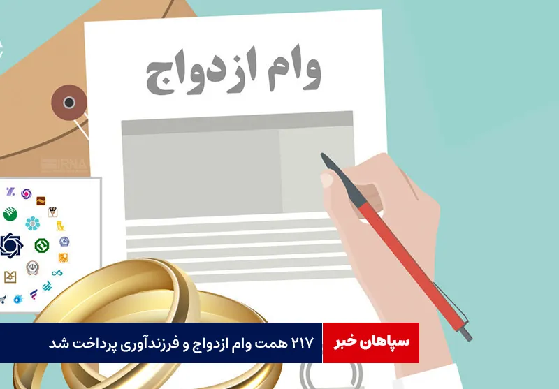 ۲۱۷ همت وام ازدواج و فرزندآوری پرداخت شد