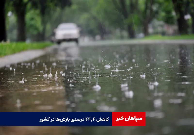 کاهش ۴۴.۴ درصدی بارش‌ها در کشور