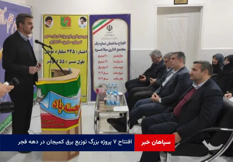 افتتاح ۷ پروژه بزرگ توزیع برق کمیجان در دهه فجر