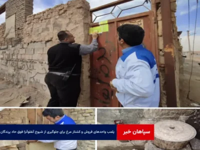 پلمب واحدهای فروش و کشتار مرغ برای جلوگیری از شیوع آنفلوآنزا فوق حاد پرندگان