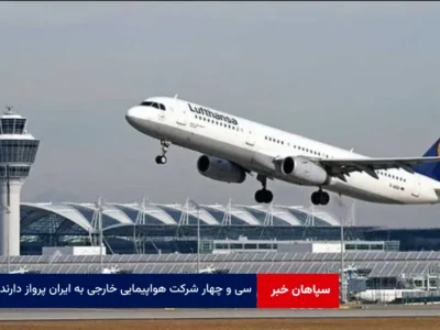 ۳۴ شرکت هواپیمایی خارجی به ایران پرواز دارند