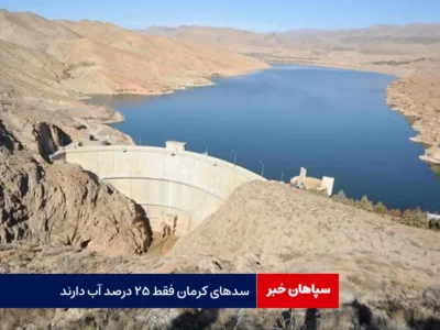 سدهای کرمان فقط ۲۵ درصد آب دارند