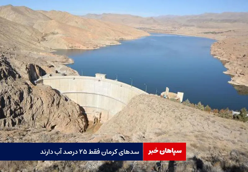 سدهای کرمان فقط ۲۵ درصد آب دارند