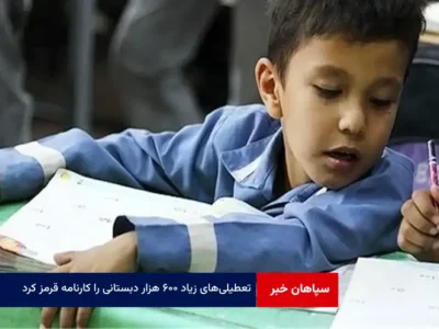 تعطیلی‌های زیاد ۶۰۰ هزار دبستانی را کارنامه قرمز کرد