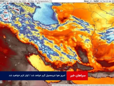 امروز هوا غیرمعمول گرم خواهد شد / کولر لازم خواهید شد!