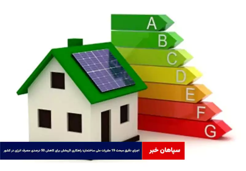 اجرای دقیق مبحث ۱۹ مقررات ملی ساختمان؛ راهکاری اثربخش برای کاهش ۵۰ درصدی مصرف انرژی در کشور