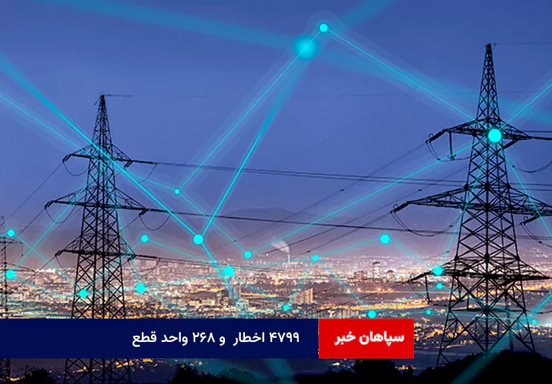 ۴۷۹۹ اخطار  و ۲۶۸ واحد قطع
