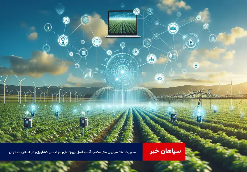 مدیریت ۹۱۶ میلیون متر مکعب آب حاصل پروژه‌های مهندسی کشاورزی در استان اصفهان
