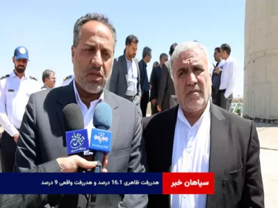 هدررفت ظاهری ۱۶.۱ درصد و هدررفت واقعی ۹ درصد