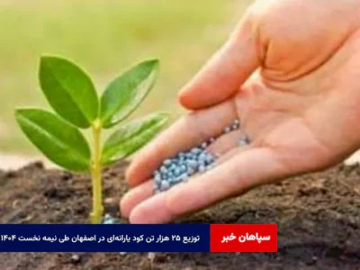 توزیع ۲۵ هزار تن کود یارانه‌ای در اصفهان طی نیمه نخست ۱۴۰۴
