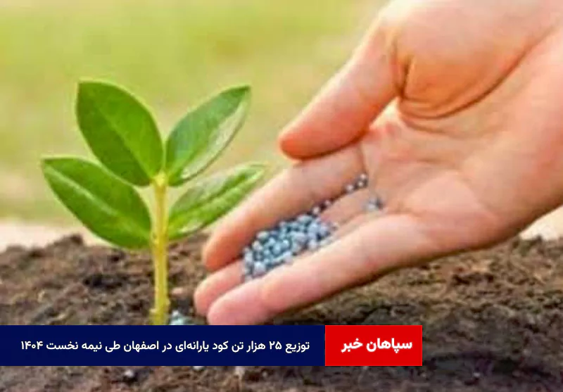 توزیع ۲۵ هزار تن کود یارانهای در اصفهان طی نیمه نخست ۱۴۰۴