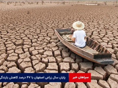 پایان سال زراعی اصفهان با ۴۷ درصد کاهش بارندگی