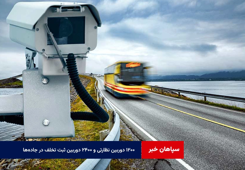 ۱۲۰۰ دوربین نظارتی و ۲۴۰۰ دوربین ثبت تخلف در جادهها