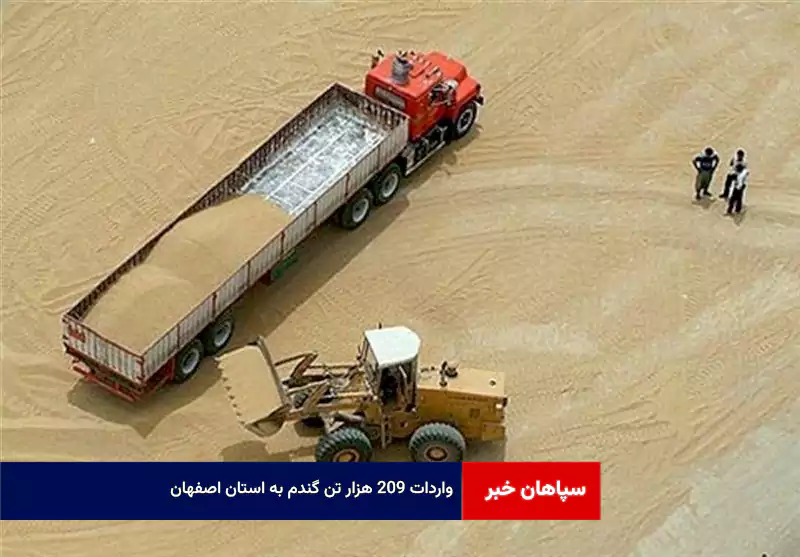 واردات ۲۰۹ هزار تن گندم به استان اصفهان
