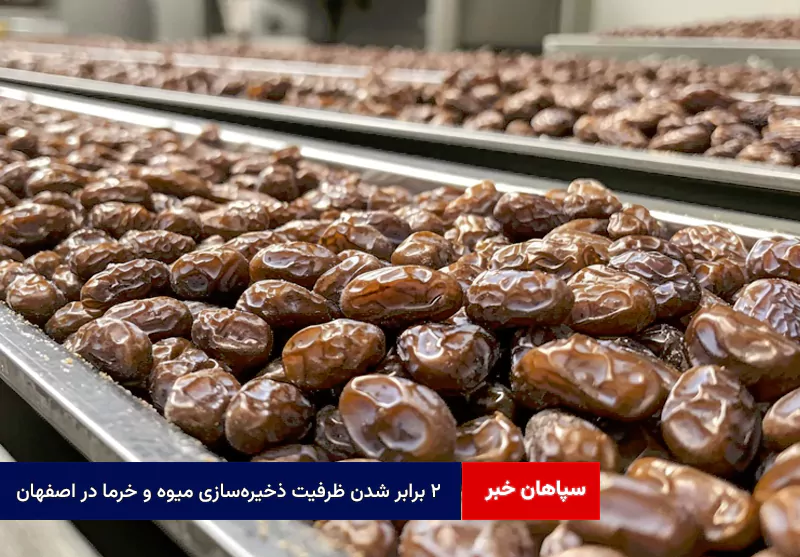 ۲ برابر شدن ظرفیت ذخیره‌سازی میوه و خرما در اصفهان