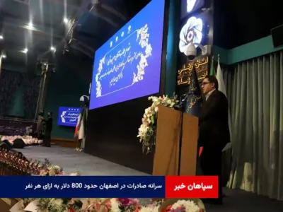 سرانه صادرات در اصفهان حدود ۸۰۰ دلار به ازای هر نفر