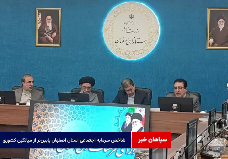 شاخص سرمایه اجتماعی استان اصفهان پایین‌تر از میانگین کشوری