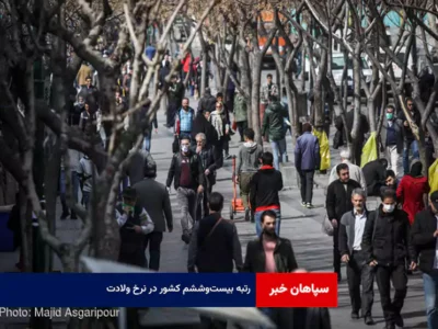 رتبه بیستوششم کشور در نرخ ولادت