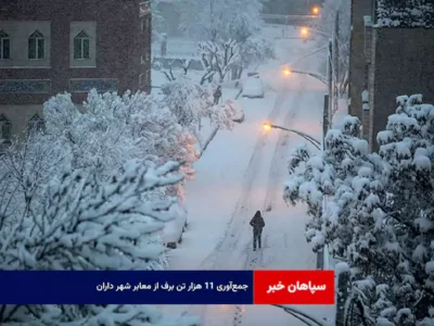 جمع‌آوری ۱۱ هزار تن برف از معابر شهر داران