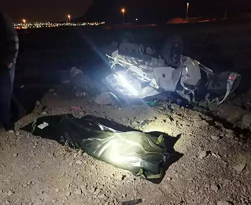 واژگونی سمند شاهین شهر یک فوتی و یک مصدوم برجای گذاشت
