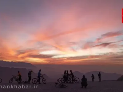 غروب کوه صفه اصفهان با لذت رکابزنی عکس : احسان محمد پور