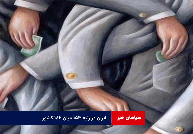 ایران در رتبه ۱۵۳ میان ۱۸۲ کشور