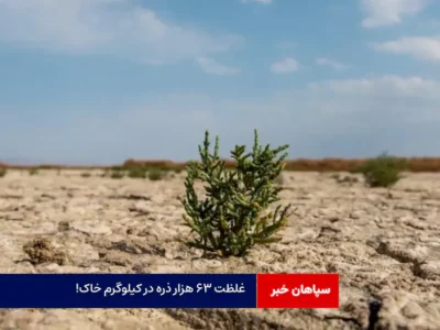 غلظت ۶۳ هزار ذره در کیلوگرم خاک!