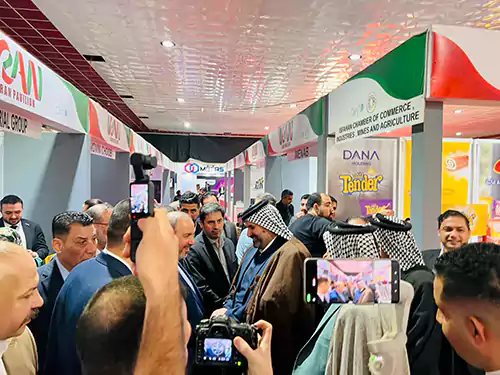 پاویون اصفهان در نمایشگاه بغداد ۱۴۰۴؛ آهن، فولاد و مواد غذایی 3 پاویون اصفهان در نمایشگاه بغداد 1404؛ آهن، فولاد و مواد غذایی