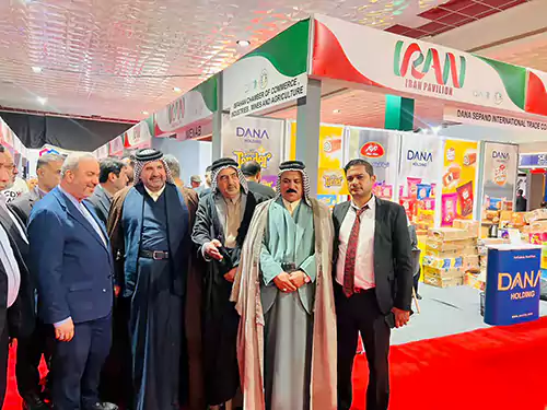 پاویون اصفهان در نمایشگاه بغداد ۱۴۰۴؛ آهن، فولاد و مواد غذایی 1 پاویون اصفهان در نمایشگاه بغداد 1404؛ آهن، فولاد و مواد غذایی