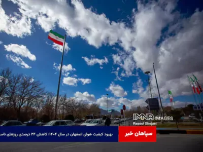 بهبود کیفیت هوای اصفهان در سال ۱۴۰۴؛ کاهش ۲۴ درصدی روزهای ناسالم