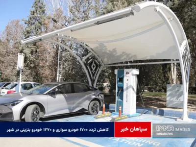 کاهش تردد ۱۷۰۰ خودرو سواری و ۱۲۷۰ خودرو بنزینی در شهر