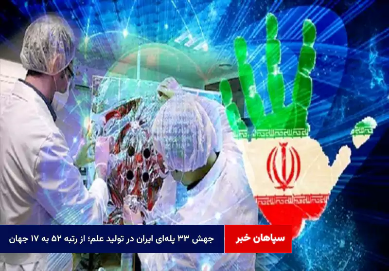 جهش ۳۳ پله‌ای ایران در تولید علم؛ از رتبه ۵۲ به ۱۷ جهان
