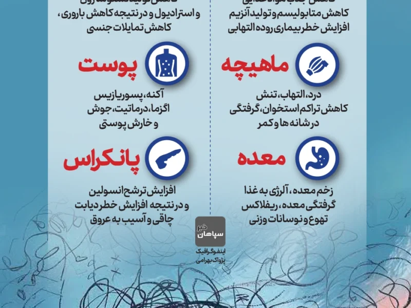 تاثیر استرس بر بدن (اینفوگرافیک)