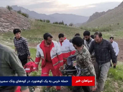 حمله خرس به یک کوهنورد، در کوه‌های ونک سمیرم