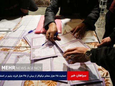 حمایت ۲۵ هزار معلم نیکوکار از بیش از ۴۵ هزار فرزند یتیم در اصفهان