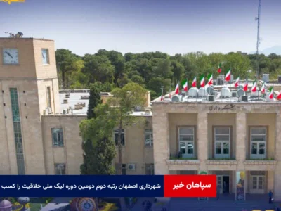 شهرداری اصفهان رتبه دوم دومین دوره لیگ ملی خلاقیت کلان‌شهرها را کسب کرد