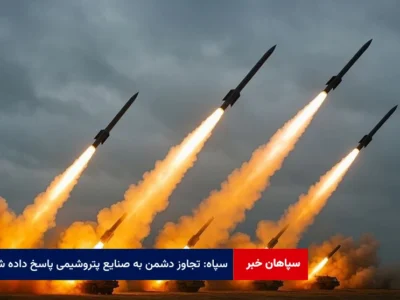 سپاه: تجاوز دشمن به صنایع پتروشیمی پاسخ داده شد