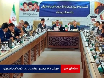 جهش ۱۸۷ درصدی تولید ریل در ذوب‌آهن اصفهان